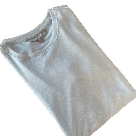 Athleta Cloudlight Hybrid Tee Ethereal Blue Mesh Short Sleeve Lightweight Soft - Picture 13 of 13